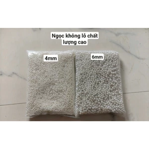 Hạt Ngọc Trai Nhân Tạo Không Lỗ Trang Trí Làm Hanmade size 4mm,6mm,3mm làm hoa kẽm nhung, diy, handmade