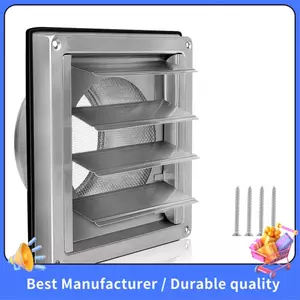 Lưới tản nhiệt thông gió Vỏ lỗ thông gió bằng thép không gỉ, Vỏ lưới tản nhiệt có lỗ thông hơi Ống dẫn phẳng Lỗ thông hơi Cửa vào tường