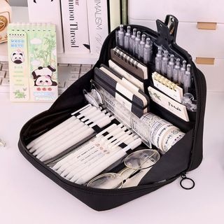 [Còn hàng] Túi đựng bút LEAFYHOME, Bút chì 12 lớp có dây kéo tròn, Hộp bút chì mở lớn 90 độ đa chức năng Đồ dùng văn phòng trường học