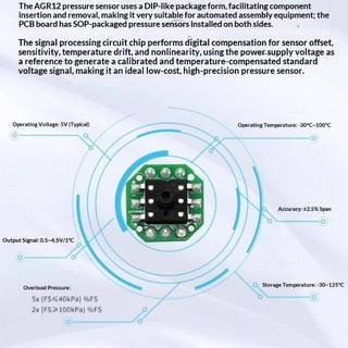 SAFENH 1 Cái -100-100kPa / -100-0kPa / -40kPa / -40-0kPa / 0-40KPa / 0-100KPa DC 0.5-4.5V Mô-đun phát cảm biến tạo oxy áp suất khí VN
