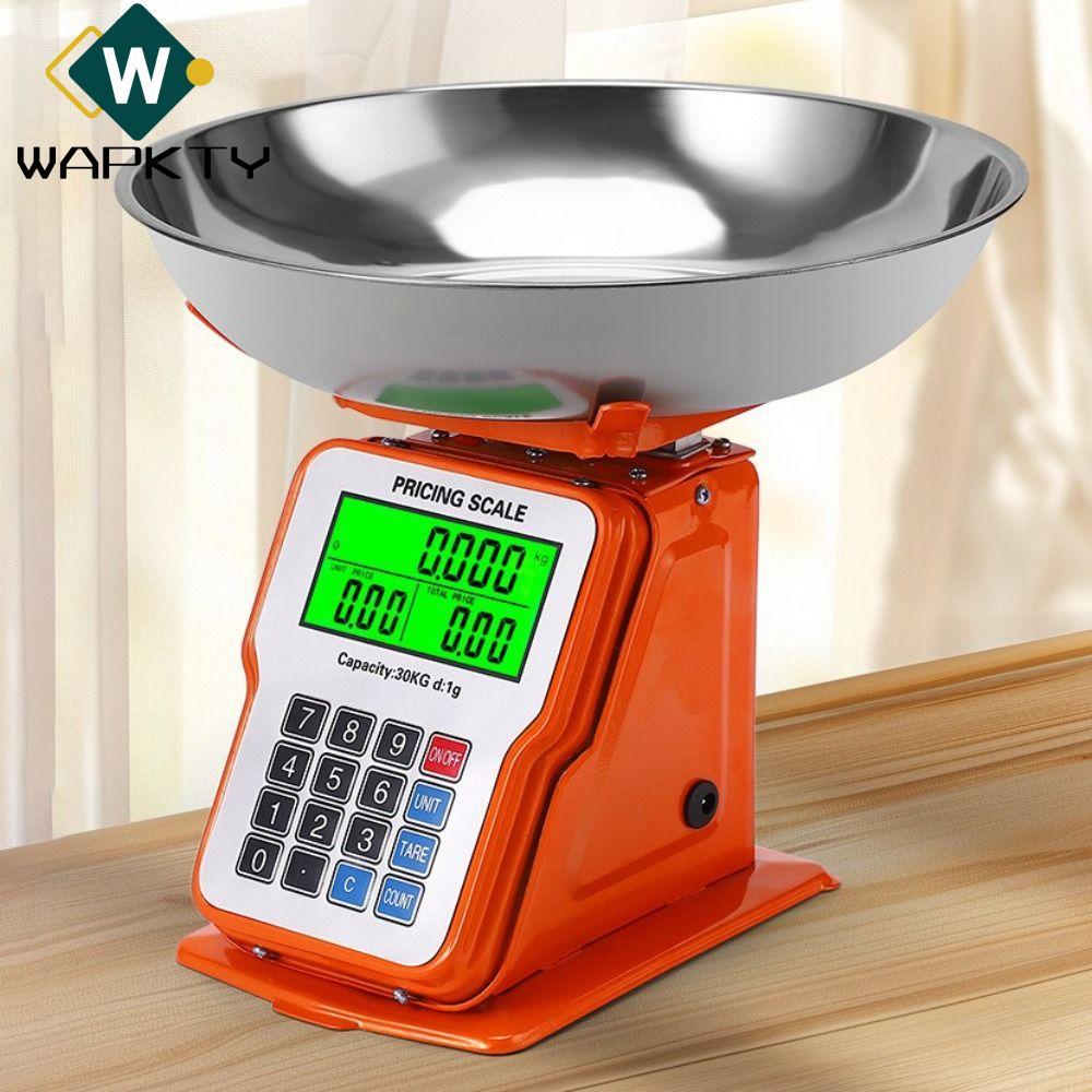 Cân nhà bếp WAPKTY, Cân thực phẩm chính xác 30Kg, Cân điện tử bằng thép không gỉ dày đa chức năng gia đình