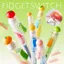 GREA 4 Cái / bộ Bút Gel Fidget Clicker, với Bút Thay Thế Đổ Lại Bút Công Tắc Thư Giãn Chống Lo Âu, Công Cụ Học Viết Mịn 0.5 Mm Sáng Tạo Cho Kỳ Thi Prep