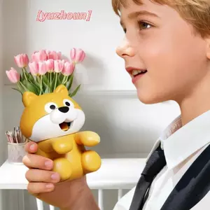 Quạt điện hoạt hình Puppy Treo dụng cụ làm mát Quạt cầm tay di động Mì làm mát bằng nước Quạt hiện vật treo trên cốc