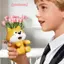 Quạt điện hoạt hình Puppy Treo dụng cụ làm mát Quạt cầm tay di động Mì làm mát bằng nước Quạt hiện vật treo trên cốc
