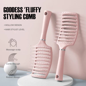 【Roshy】lược tạo kiểu tóc bồng bềnh lược massage tại nhà dành cho nữ. Lược răng cong lớn