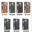 Retro Kinh Doanh Da PU Nhẫn Từ Tính Dành Cho Samsung Galaxy S24 S25 S26 Ultra S23 Plus Cho Vỏ Sạc Không Dây