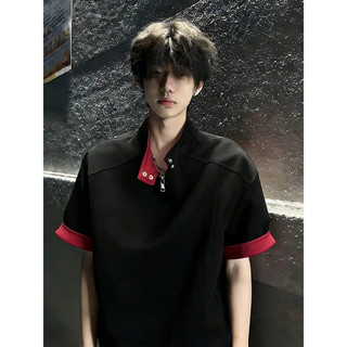 Nam Nữ Áo Polo Retro Streetwear Half-Zip, Chất Lượng Cao