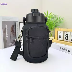 Túi đựng chai nước SAIA, Túi đựng cốc chân không giữ nhiệt di động dung tích lớn, có dây đeo vai có thể điều chỉnh Vỏ bảo vệ cách nhiệt cốc bền