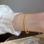 Vòng tay mạ vàng 18K dành cho nữ, Dây chuyền sóng nước ngôi sao lấp lánh, Chống phai màu