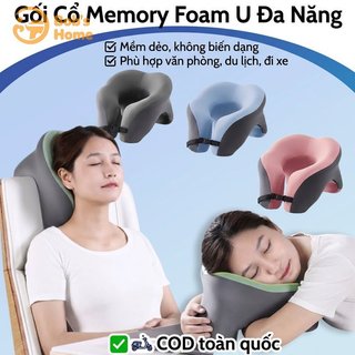 Gối cổ hình chữ U Memory Foam Du lịch Văn phòng Ngủ Gối hỗ trợ tiện dụng Vỏ thoáng khí