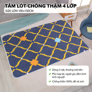Tấm lót không kiểm soát không thấm nước có thể tái sử dụng Chăm sóc người lớn Underpad Thảm trải giường bằng vải Cotton có thể giặt được