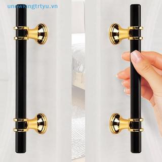 Tay nắm tủ vàng hiện đại Unewtyu - Núm ngăn kéo rắn cho nội thất nhà bếp có chất liệu hợp kim kẽm VN
