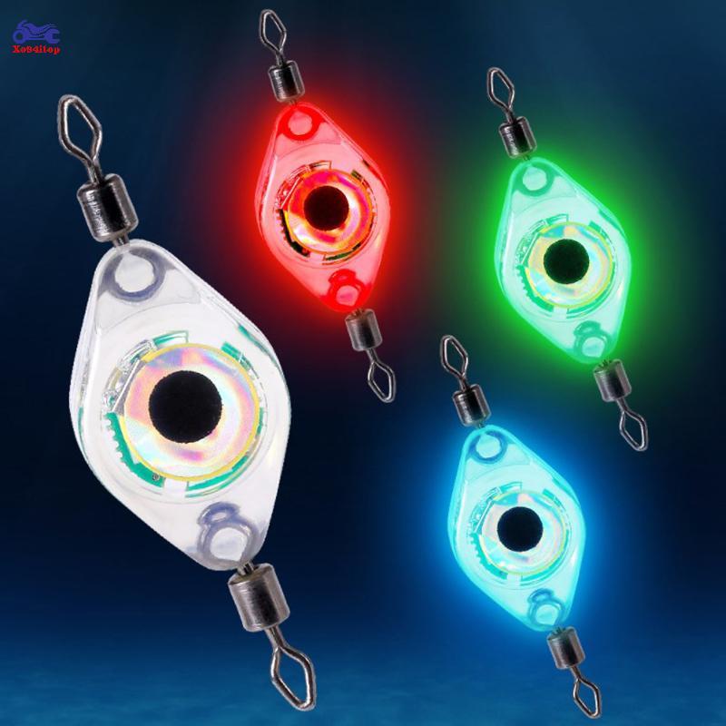 XOITOP Đèn LED cá mini - Mồi câu cá dưới nước hình mắt cá mực dạ quang