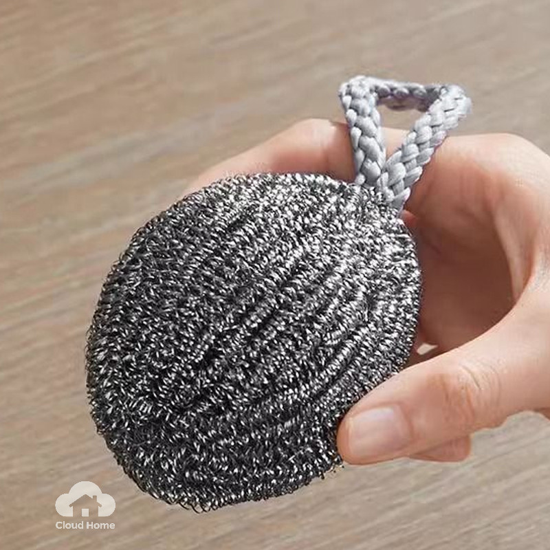🌤️COD🌤️Miếng chà xông nồi, giẻ sắt cọ rửa inox nhôm,thép không gỉ, có dây cheo, tiện dụng đa năng (1cái)