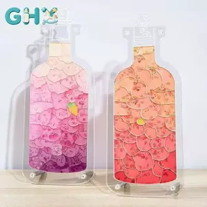 GHX Acrylic Xếp Hình Dễ Thương 3D Ghép Hình Đồ Chơi Động Vật Mèo Lợn Hình Hoạt Hình Sáng Tạo Áo Cứng Lắp Ráp Chai Ngộ nghĩnh Trò Chơi Bé Gái Trẻ Em Quà Tặng VN