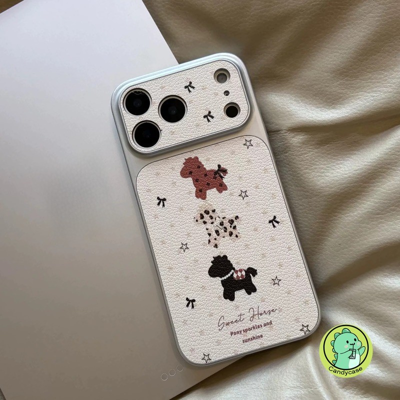 Ốp Điện Thoại Pony Dễ Thương Cho Vivo Y31D Y39 Y38 Y37 Y36 Y35 Y33S Y33T Y31 Y30i Y55 Y55S Y53S Y51 Pro Y51A Y51S 5G 4G Da PU Hoạt Hình Nơ Chấm Bi Ins Phong Cách 3D Vỏ Mềm
