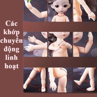 Set 5 búp bê baby 17cm, mắt vẽ 3D, khớp chuyển động linh hoạt – Quà sinh nhật ý nghĩa cho bé gái yêu thích công chúa