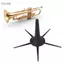 toyuvn Kim loại có thể gập lại 5 chân có thể tháo rời Giá đỡ kèn Trumpet Nhạc cụ chống trượt cho nhạc sĩ