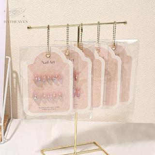 [hatheaven] Giá đỡ/kệ trưng bày móng tay giả, thẻ trưng bày, túi chống bụi, lưu trữ đẹp