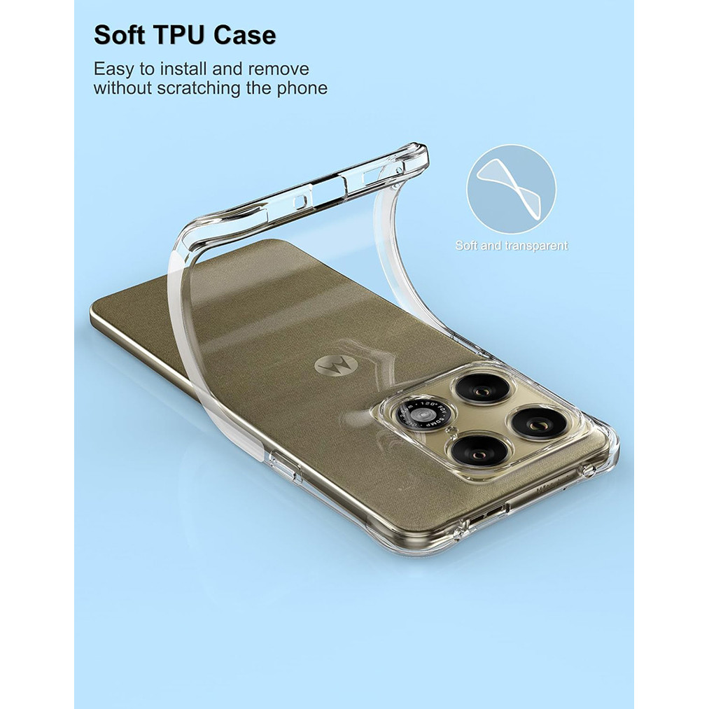 Dành cho Motorola Signature Vỏ mềm chống sốc Crystal Clear Gel TPU Vỏ hấp phụ sốc