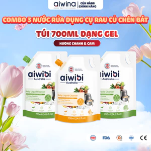 Nước Rửa Bình Sữa, Rau Củ Quả Aiwibi An Toàn Cho Bé, An Tâm Gia Đình (Túi 700ml Dạng Gel)