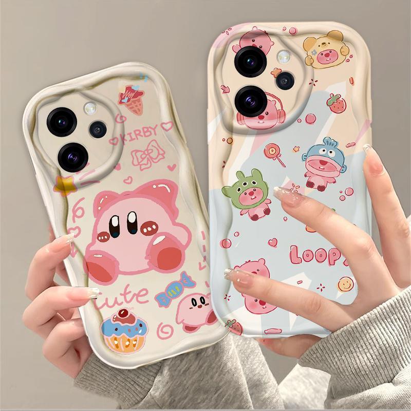 Thích hợp cho OPPO Reno Reno 14 15 Pro Mini 15F 14F 13F 3D TPU mềm Loopy Kirby Vỏ điện thoại chống sốc