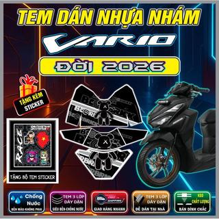COMBO VARIO 2026 TEM DÁN NHỰA NHÁM DECAL 3 LỚP CHỐNG NƯỚC HOT TREND MẪU MỚI