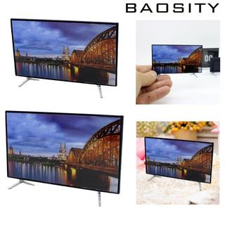 Nhà Búp Bê Truyền Hình Thu Nhỏ Tivi Giả Vờ, Màn Hình PP Có Chân Đế, Phù Hợp Cho Bé Trai/Bé Gái, Phòng Ngủ, Phòng Khách
