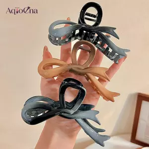 AqToCna Thời Trang Chuyển Màu Nơ Lớn Vuốt Tóc Kẹp Tóc Hình Học Ngọt Ngào Barrette Mũ Dành Cho Nữ Bé Gái Phụ Kiện Tóc AqToCna