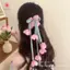 MJnmc Lily Of The Valley & Tulips Floral Sccrunchie Hair Tie With Dangling Ribbon Accents - Phụ kiện tóc Ethereal dành cho nữ mới