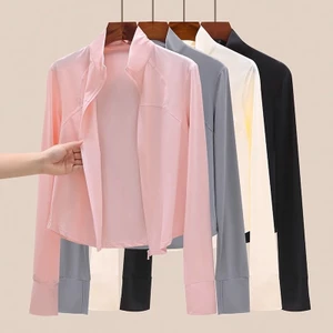 Cổ áo chống nắng UPF50 + dành cho nữ Slim Fit để chạy bộ ngoài trời và hoạt động hàng ngày