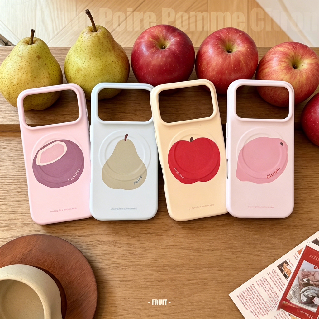 Màu Trái Cây Từ Tính Áp Dụng iphone17 Ốp Lưng Điện Thoại Apple 17promax Phim Mềm 16 Mùa Hè Tươi 15