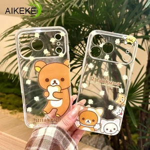 Ốp Điện Thoại Hoạt Hình Rilakkuma Cho OPPO A6X A6T A6S A6 K14 A5 A3 Pro A5x A5s A3x A3s A9 2020 A83 A71 A60 A57 A39 A37 A31 Neo 9 Vỏ Mềm Trong Suốt Kitty Dễ Thương