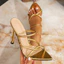 Giày Sandal Nữ Cao Gót Thời Trang Vàng Cao Gót Nữ Giày Stiletto Gót 1HAZ
