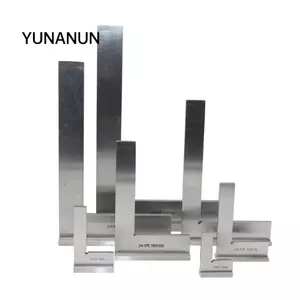 Yunaun Thử hình vuông, thép không gỉ có thước kẻ mộc đế, thước góc vuông dày 90 độ