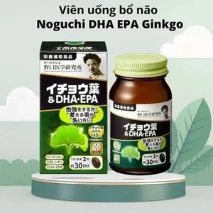 Viên uống bổ não DHA EPA Ginkgo Noguchi Nhật Bản 60 viên, hỗ trợ tuần hoàn, tăng cường trí nhớ