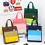 Túi đựng hồ sơ màu sắc tương phản bằng vải Canvas Túi đi học dung tích lớn Túi Tote Học sinh tiểu học Túi học sinh trung học cơ sở Scho