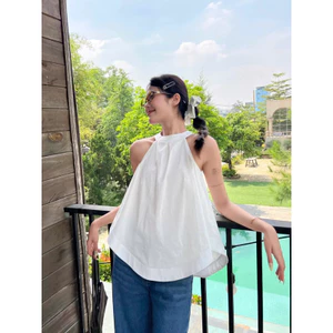 ZOLY TOP- Áo Yếm Xoè Linen, Áo Yếm Đi Biển Mya House