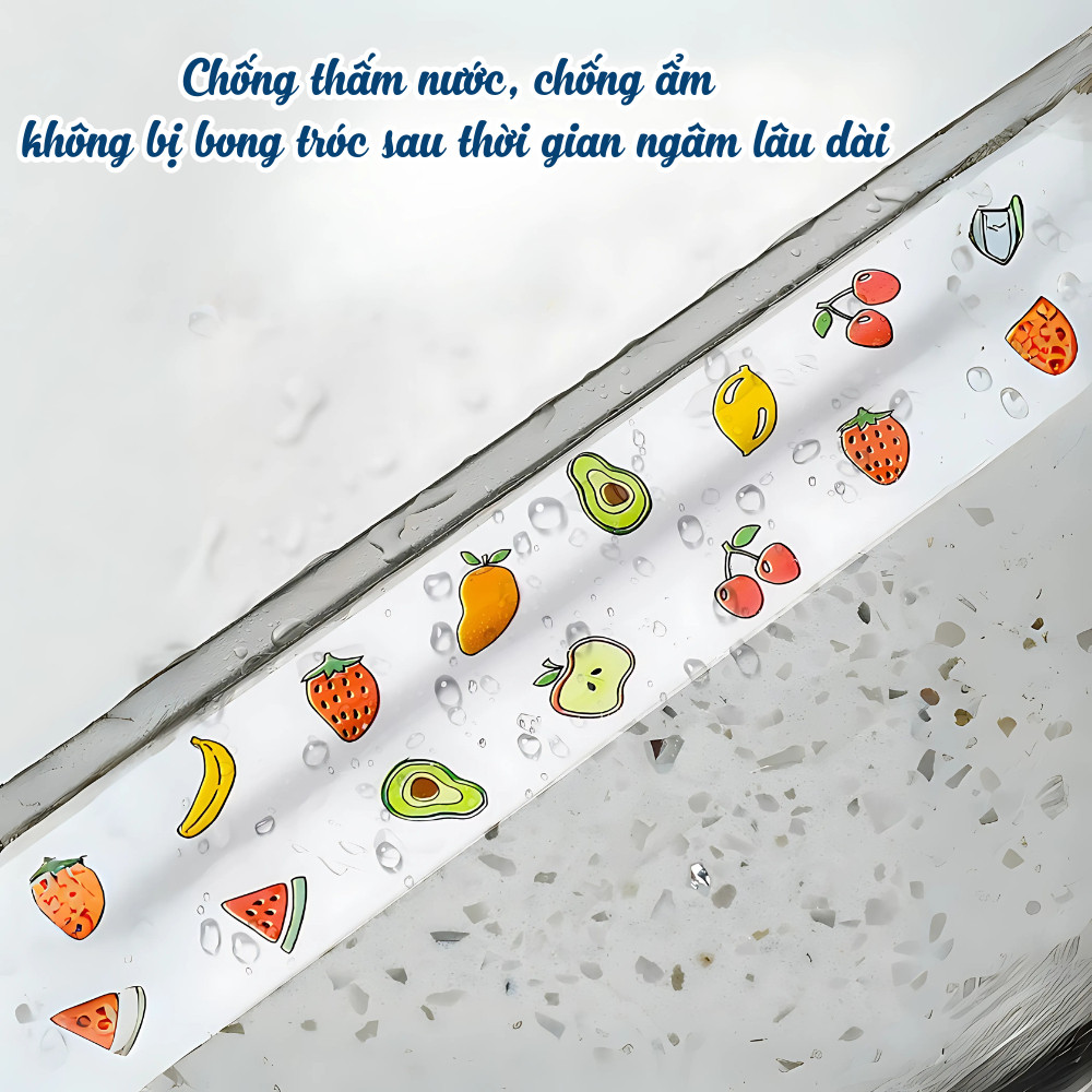 Băng Dán Chống Thấm HomeMate Dán Viền Bồn Rửa Chén, Keo Dán Khe Hở Nhà Bếp & Nhà Tắm Chống Ẩm Mốc