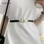 AqToCna 1 Nữ Đa Năng Dây Thắt Lưng Ngọc Trai Sáng Tạo Bule Thắt Lưng Da PU Váy Eo Co Giãn Mỏng Nữ Thắt Lưng DIY Trang Trí AqToCna