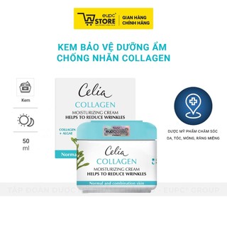 Combo Kem Dưỡng Da Tay Và Móng Ô Liu Ziaja 80ml Và Kem Bảo Vệ Dưỡng Ẩm Giảm Nhăn Collagen Celia 50ml