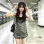Áo thun không tay sọc dáng rộng phong cách Hàn Quốc dành cho nữ mùa hè Phong cách mới dáng rộng dáng rộng mỏng hơn Áo Vest ngực hai @ -