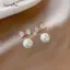 AqToCna Thời Trang Nữ Đơn Giản Cá Tính Tinh Tế Tính Khí Bông Tai Nơ Nút Thắt Vỏ Ngọc Trai Bông Tai Trang Sức AqToCna