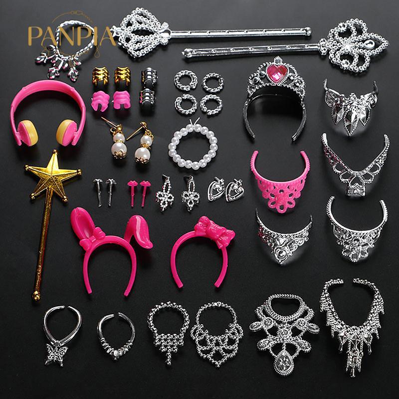 PNPIA- 20 Chiếc Đa Năng Bông Tai Vòng Tay Vương Miện Cho 1 / 6 Phụ Kiện Búp Bê Bộ Thời Trang Búp Bê Bé Gái Trang Sức Đồ Chơi Trang Trí DIY