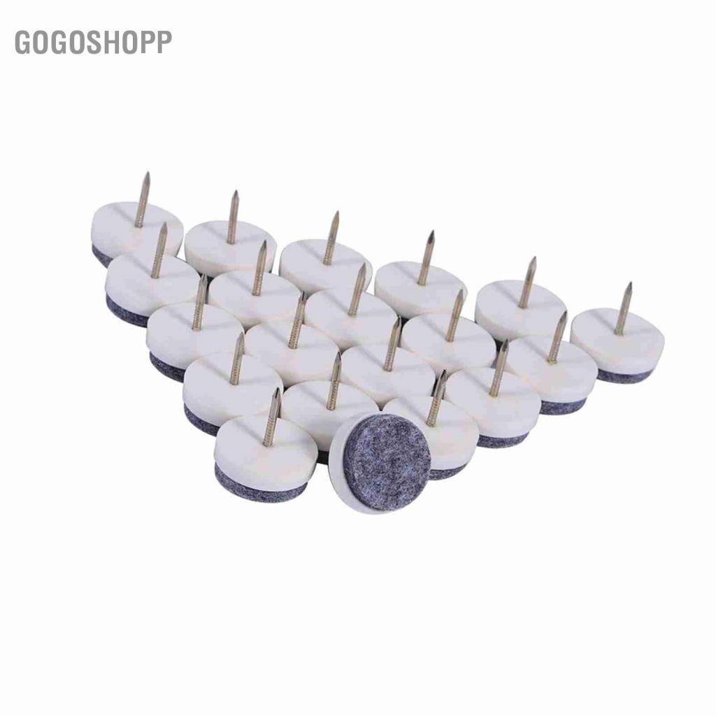 Gogoshopp 20 chiếc Nail-on Đồ Nội Thất Bàn Ghế Chân Sàn Bảo Vệ Tấm Lót Trượt 24mm Dia 2 Màu (nâu)