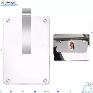 Giá đỡ ảnh tấm che nắng ô tô DAYBRAKE, Màn hình ảnh Kẹp khung ảnh từ tính, Giá đỡ hình ảnh ô tô Acrylic dọc ngang