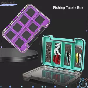 Hộp đựng dụng cụ câu cá từ tính DAYBREAK, Hộp mồi câu cá bằng nhựa 4 / 8 / 12 ngăn, dễ dàng truy cập Phụ kiện câu cá di động Móc câu lưu trữ chuyến đi câu cá
