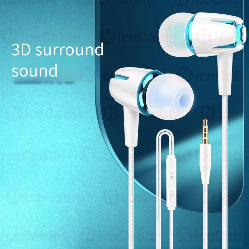 Tai nghe có dây trong tai 3,5MM Âm thanh nổi 3D HiFi Chất lượng âm thanh giảm tiếng ồn Trò chơi Tai nghe có dây trong tai cho điện thoại Máy tính bảng, máy tính xách tay