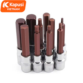 Đầu Tuýp Lục Giác 1/2 Inch Kapusi Dài 55mm - Thép S2 Cao Cấp - Chuẩn Công Nghiệp ANSI/DIN