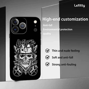 Ốp Điện Thoại Slayer Ngân Hàng Cổ Điển TP-2 Cho iPhone 17 16 15 14 13 Pro Max Plus Mini Đen Mờ Vỏ Mềm Funda